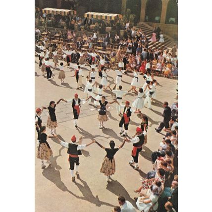 Spain Cataluna La Aardana Spanish Dance Postcard