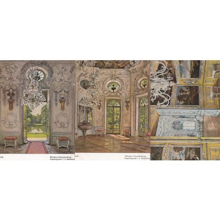 Amalienburg Kirche Jagdzimmer 1734 Munchen Nymphenburg 3x Postcard s