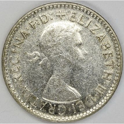 AUSTRALIA 1963 Sixpence 50% Silver (A)