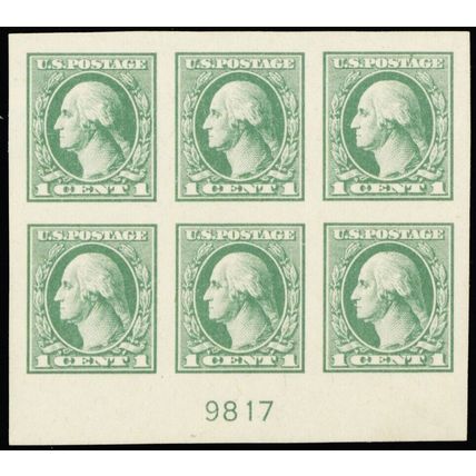 531, Mint NH Superb 1¢ Plate Block of Six Stamps - Stuart Katz