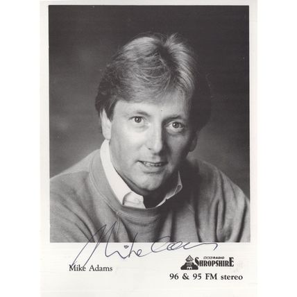 Mike Adams Radio Shropshire Vintage Hand Signed Card Photo