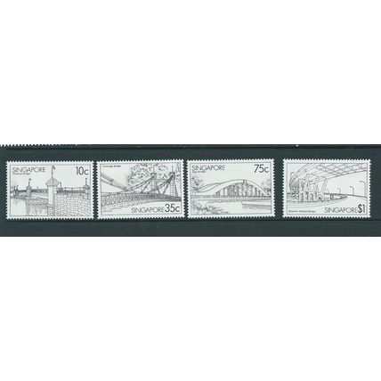 singapore malaya malaysia stamps mnh set sg487 sg 487 bridges