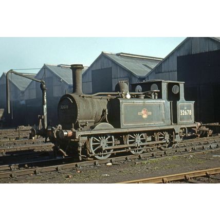 pu2619 - Hampshire - Engine No.32678 at Eastleigh Shed - print 6x4