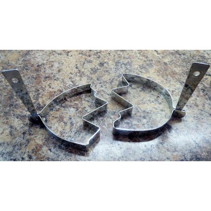 New Set of 2 Stainless Steel Novelty Cooking Ring