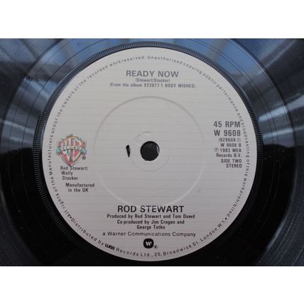 Rod Stewart 1983 7" Vinyl Single Baby Jane b/w Ready Now