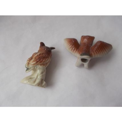 OWL FIGURES X 2 CERAMIC (14/01)