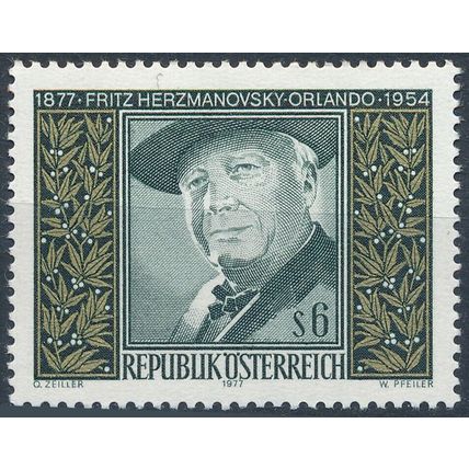 Birth Centenary Fritz Herzmanovsky-Orlando - Austria 1977 - MNH - MiNr 1547