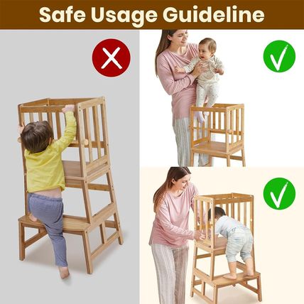 COSYLAND Kids Kitchen Step Stool，Toddler Standing Tower with CPC Certification,