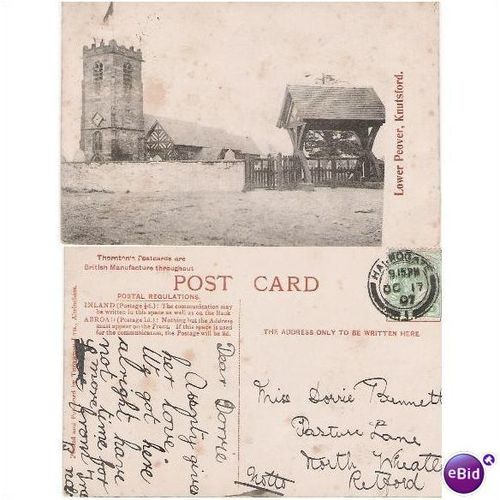 Lower Peover, Knutsford church 1907 local publisher