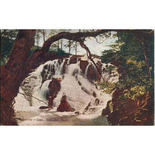 Antique Photochrom Co Ltd PC 1923 - Swallow Falls, Betws-y-Coed, N. Wales - 3431