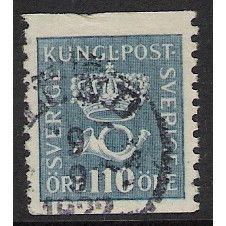 Fa 169 b: 110 ö (greenish) blue Definitive Stamp: Crown and Posthorn