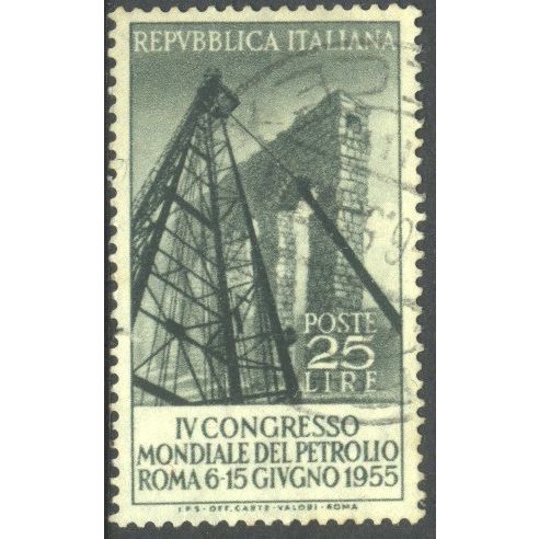 Italy 1955 - SG908 - 25l green - 4th World Petroleum Congress - used