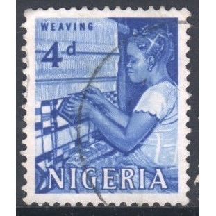 Nigeria 1961 - SG94 - 4d blue - Weaving - used