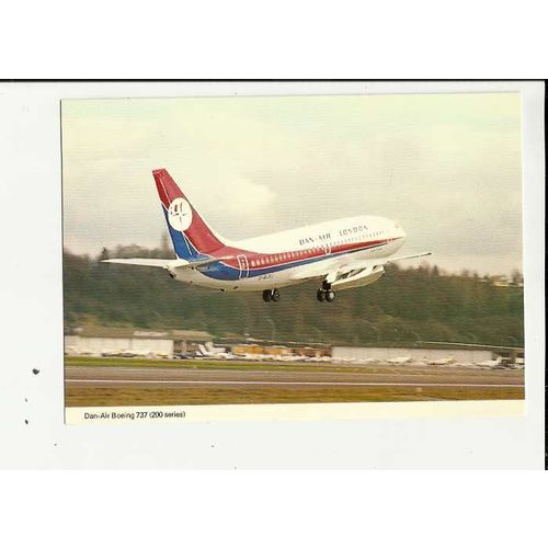Aviation DAN-AIR 737-200 Postcard by Skilton & Fry (0304)