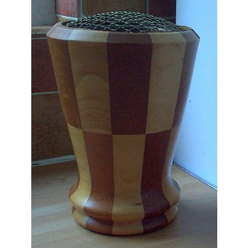 L'ETACQ 'Cambridge Ware style' WOODEN VASE, retro, vintage, shabby chic