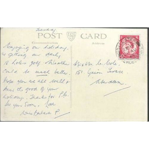 Dinnet, Aberdeenshire - Loch Davan - postcard, Ballater pmk 1963