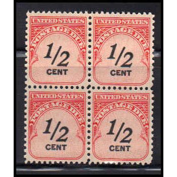 J88 1/2c Postage Due Fine MNH Blk/4 O7067
