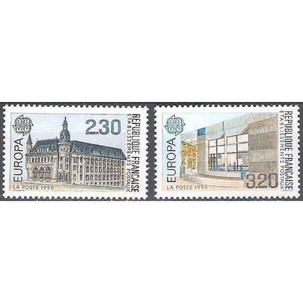 France 1990 Michel 2770 - 2771 Neuf ** Cote (2008) 3.50 € Europa CEPT Bâtiments