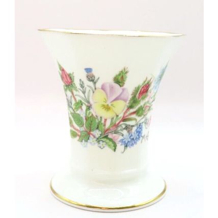 Aynsley Small Floral Vase Wild Tudor 8.8 CM Fine Bone China Gift Home Decor