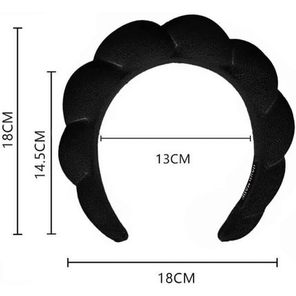 2Pcs Spa Facial Headband Puffy Makeup Hairband for Women Thick Towel Accessories