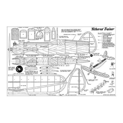 Air Trails Magazine Annual 1944 Tethered Trainer Plan Control Line