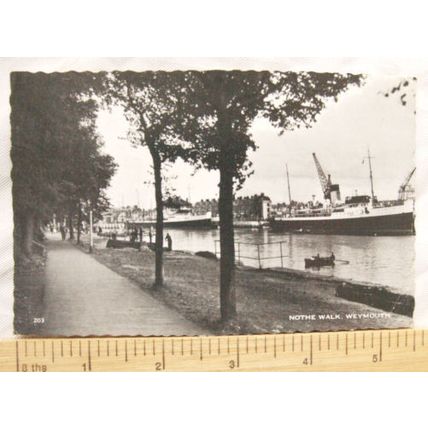 1960 postcard Nothe Walk, Weymouth