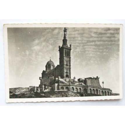 1950 postcard Marseille,Basilique Notre-Dame de la Garde
