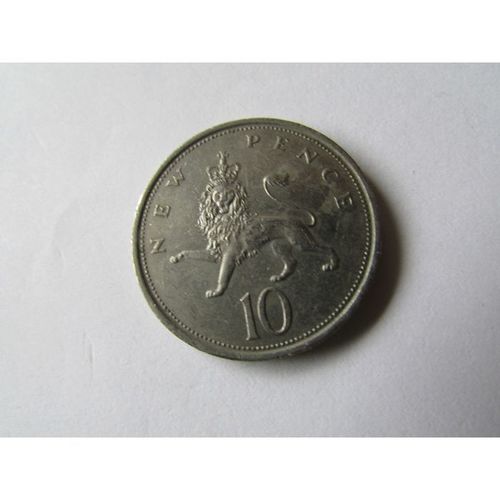 1976 QUEEN ELIZABETH II TEN NEW PENCE - COIN - 2 FREE POST. AA.
