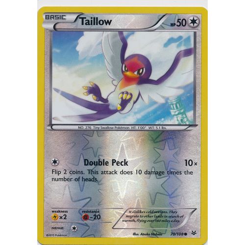 Pokemon Roaring Skies #70/108 Taillow Rev Holo