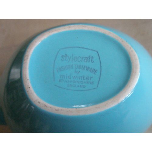 Midwinter Stylecraft Retro Fashion Ware Turquoise Milk Jug