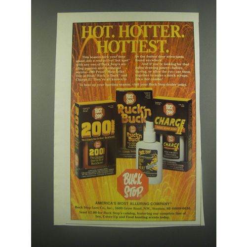 1991 Buck Stop 200 proof, Ruck 'n Buck, Mate-Triks Doe-in-heat, and Charge II Lu