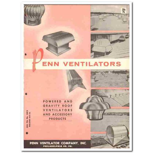 PENN VENTILATOR COMPANY 1958 Domex roof exhausters vintage catalog