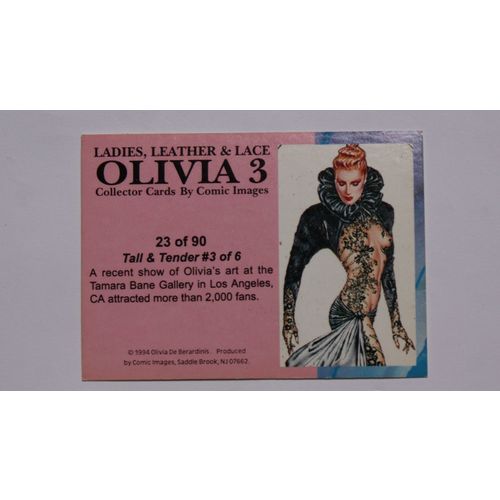 Olivia 3 Ladies, Leather & Lace Base trading card # 23 (B) 1994, Comic Images