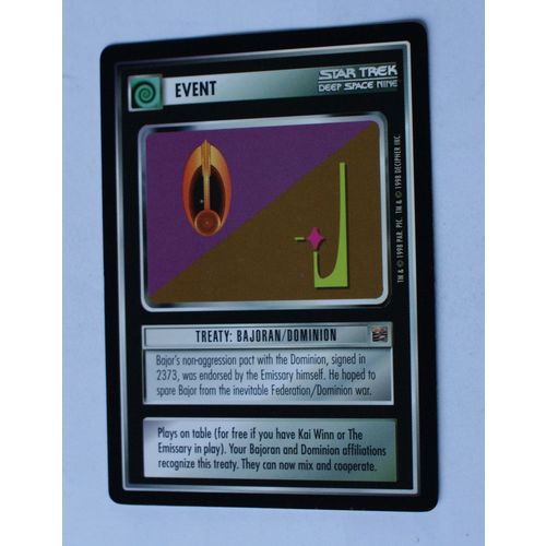 Star Trek CCG: The Dominion # Treaty Bajoran/Dominion (A) 1998 decipher