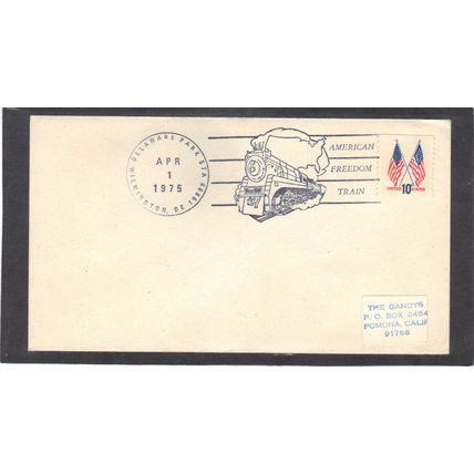 Event American Freedom Train 1519 10c Flag (No Cachet-Label/A) CV41520