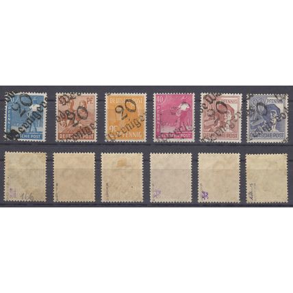 Germany 1948, Stamps of '47-48 w/dist. OP. Mi #166IV-175IV, 177IV, 179IV-180IV