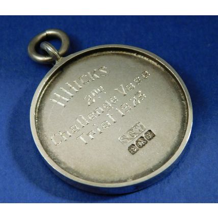 Vintage Bristol Sports Club Silver Enamel Pocket Watch Fob Or Medal 1923 Hicks