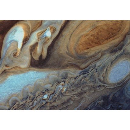 Jupiter Planet Swirls 1970s Spaceship Voyager Photo Postcard