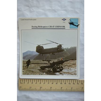 Boeing CH-47 Chinook - USA - Land Based Helicopter - Collectors Club Card