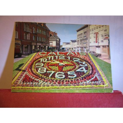 FLORAL CLOCK, CALAIS, France unused postcard.. #