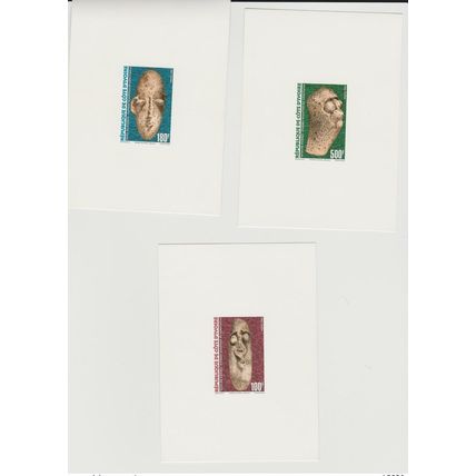 Côte d'Ivoire Ivory Coast Proof De Luxe 1997 Têtes de Pierre Art Kunst