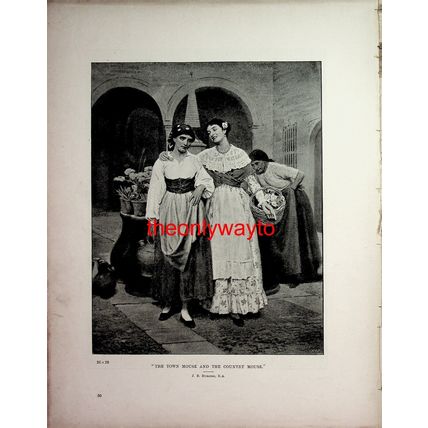 Town & Country Mouse (Beauty & The Beast On Reverse), Book Illustration, 1895