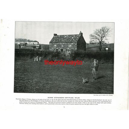 Wylam, G Stephenson's Birthplace & Penmaenmawr, Book Illustration (Print), c1897
