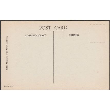 Table Mountain with Aerial Cableway, Cape Town, c.1930 - CT Ltd Postcard