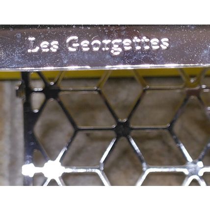 Les Georgettes by Altesse Brass Silver Finish Cuff Bracelet & 3 Leather Inserts