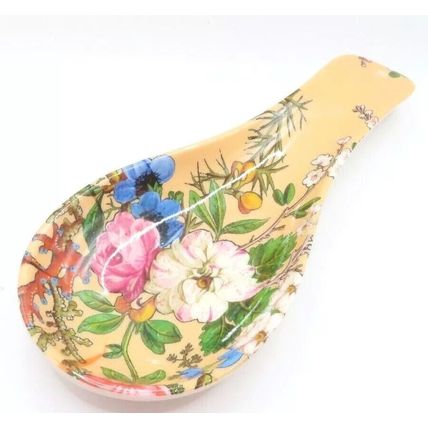 Blossom Melamine Spoon & Teabag Holder Set Kitchen Household Gift Home