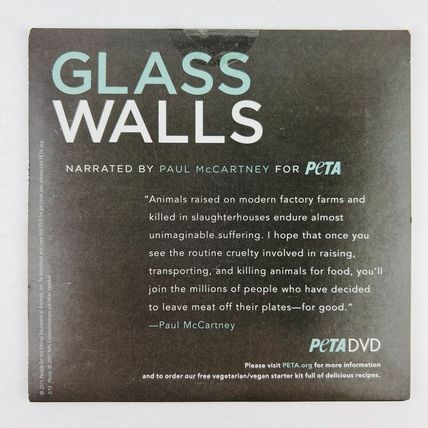 PETA Presents Glass Walls DVD Narrated By Sir Paul McCartney New Sealed PROMO