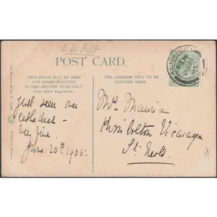 Cathedral Choir, East, Durham, 1905 - Wrench Postcard