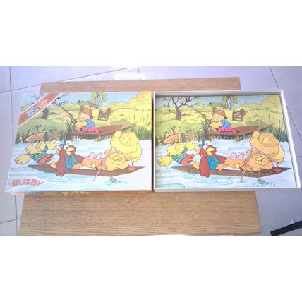 BUZBY Wooden Jigsaw Puzzle (50 Large Pieces) Arrow Puzzles (VINTAGE 1979)