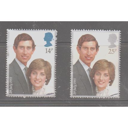 Royal Wedding 1981 SG 1160-1161 used unmounted (ES0168)
